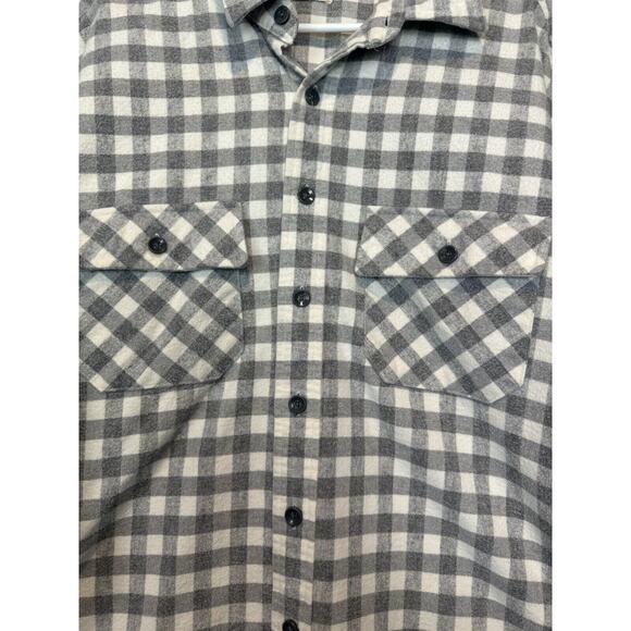 Vtg L.L. Bean Men's Chamois Plaid Flannel Hunting Shirt Sz Tall 18 Made USA FLAW - Picture 8 of 10